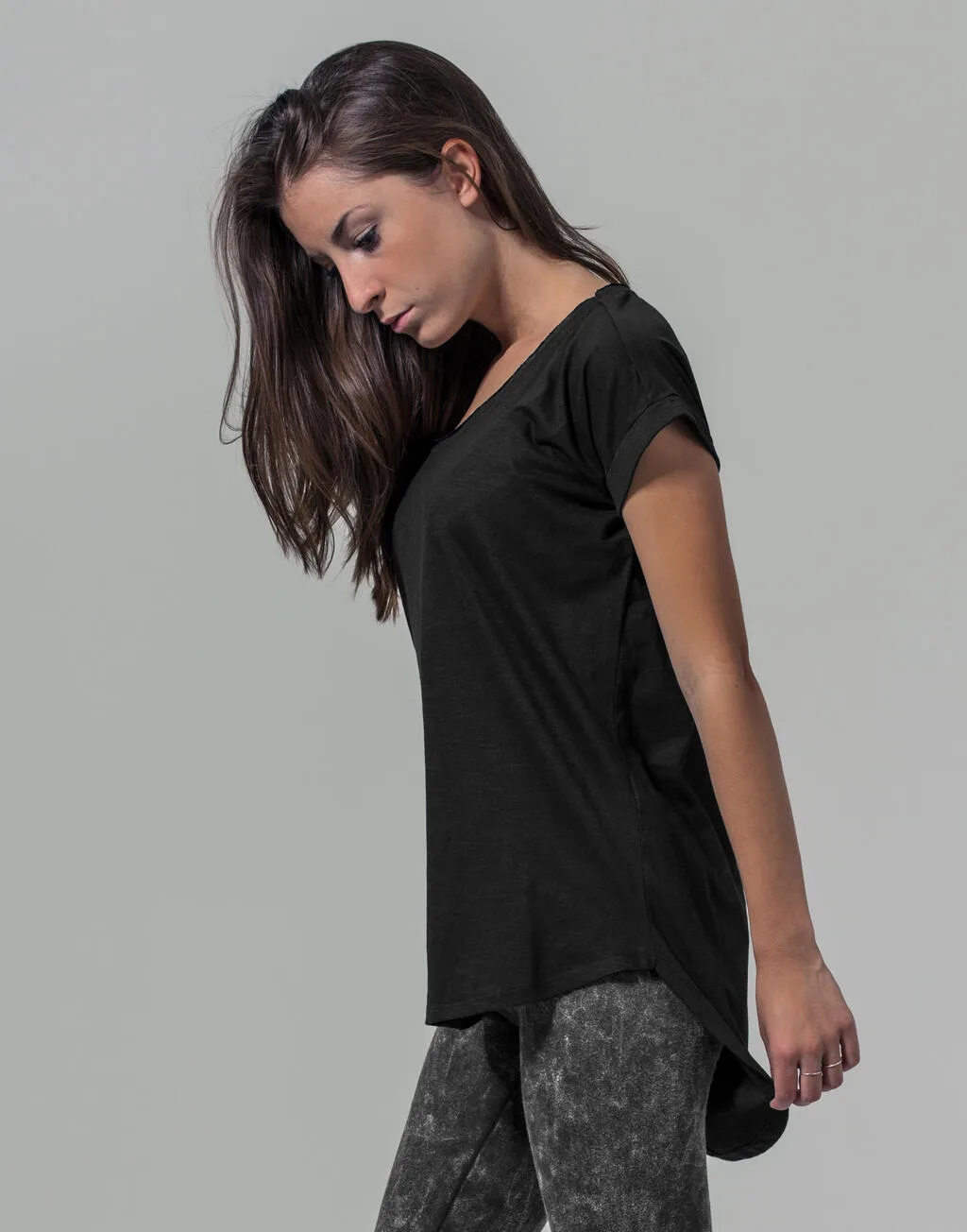 Dames Long Slub T-shirt