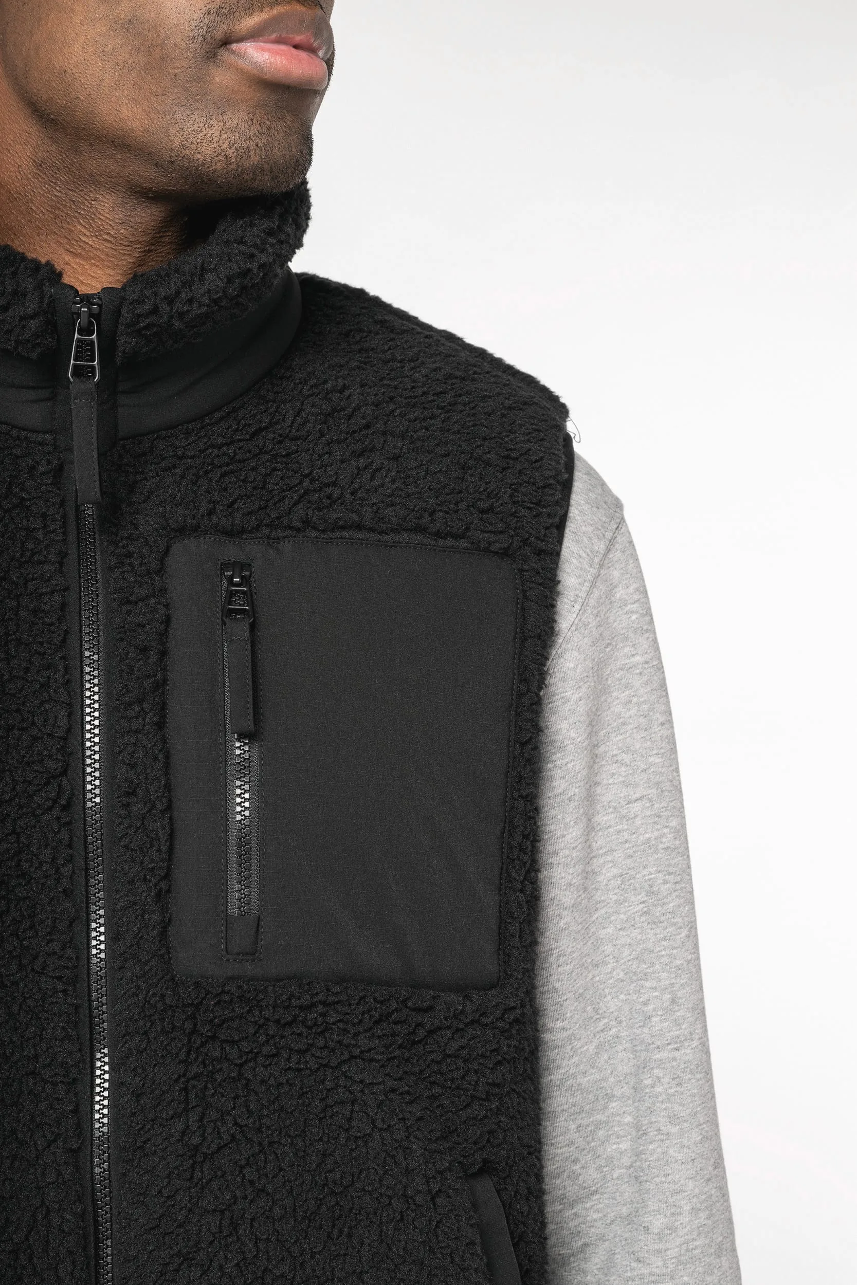 Ecologische uniseks bodywarmer van sherpa - Afbeelding 7
