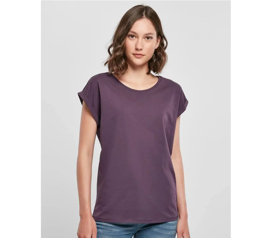 Ladies extended shoulder tee