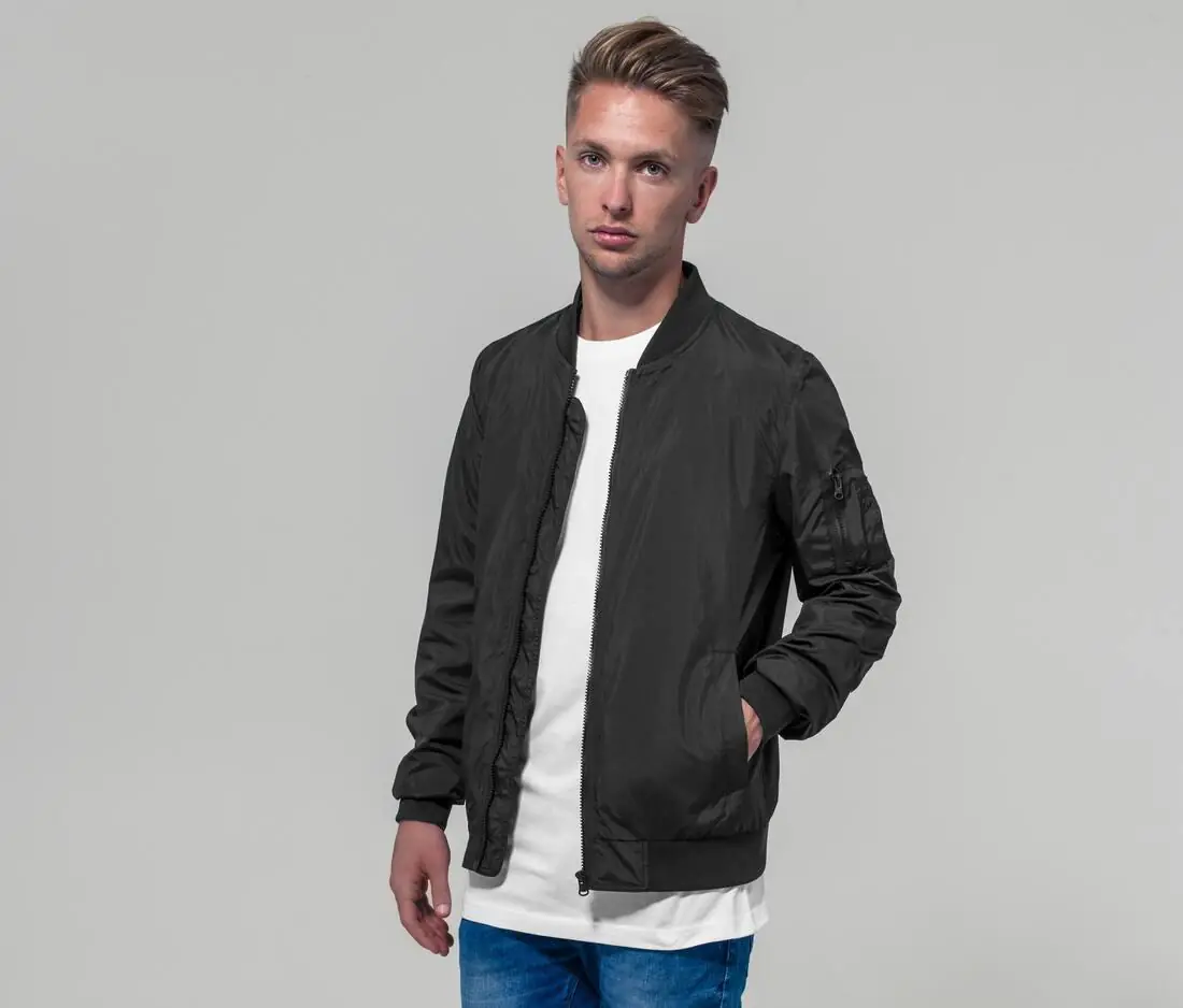 Nylon bomber jacket