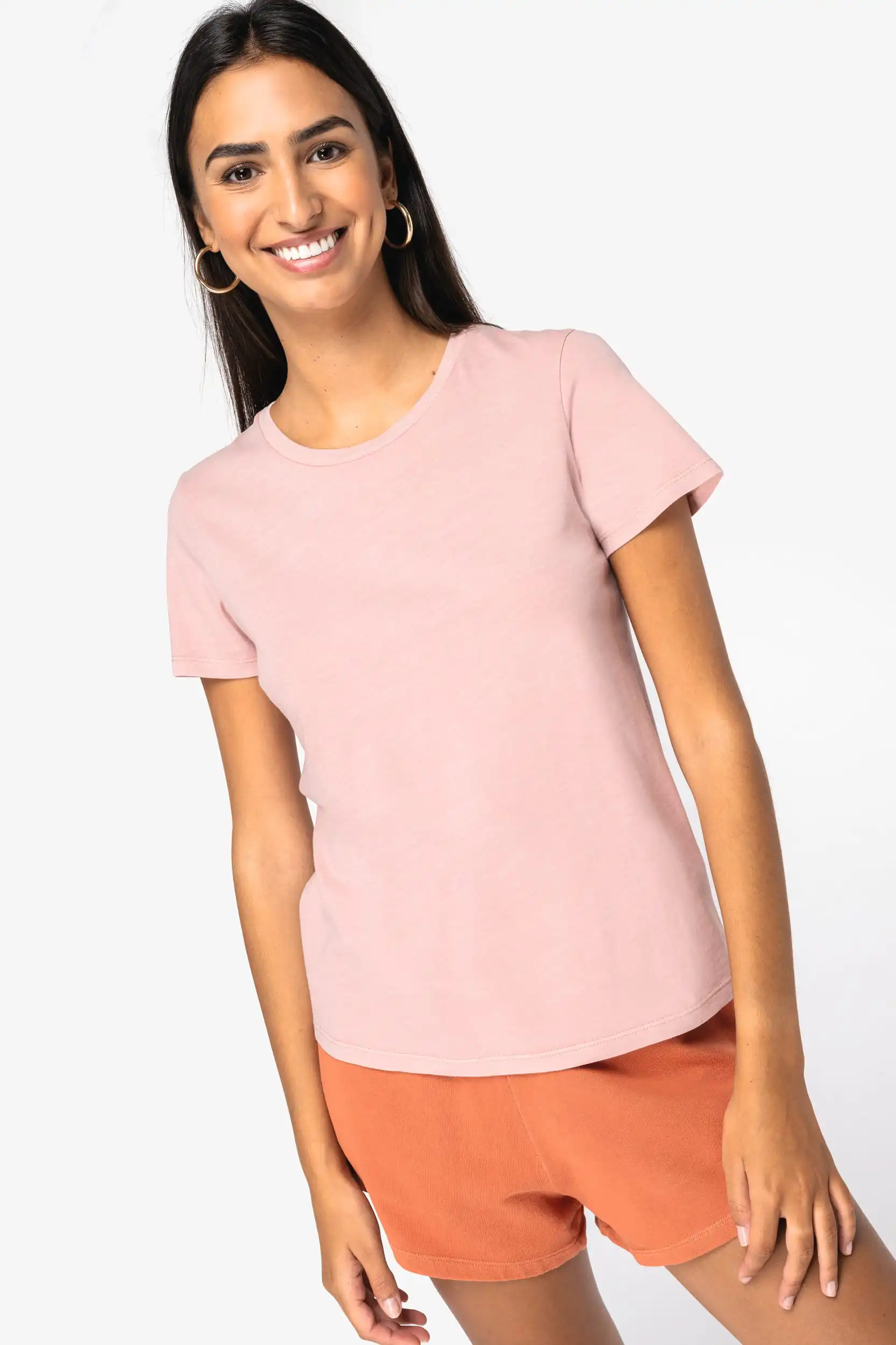 Ecologisch verwassen dames-T-shirt