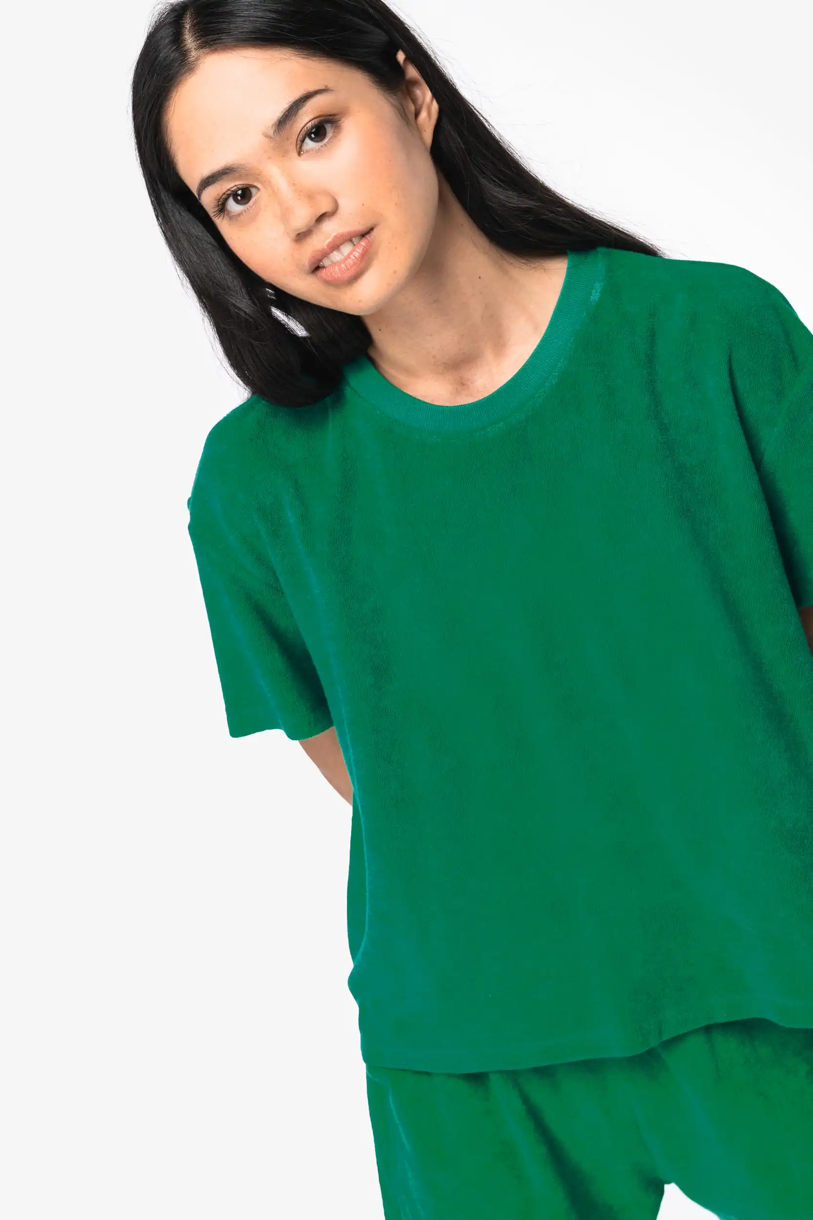 Ecologisch badstof dames-T-shirt