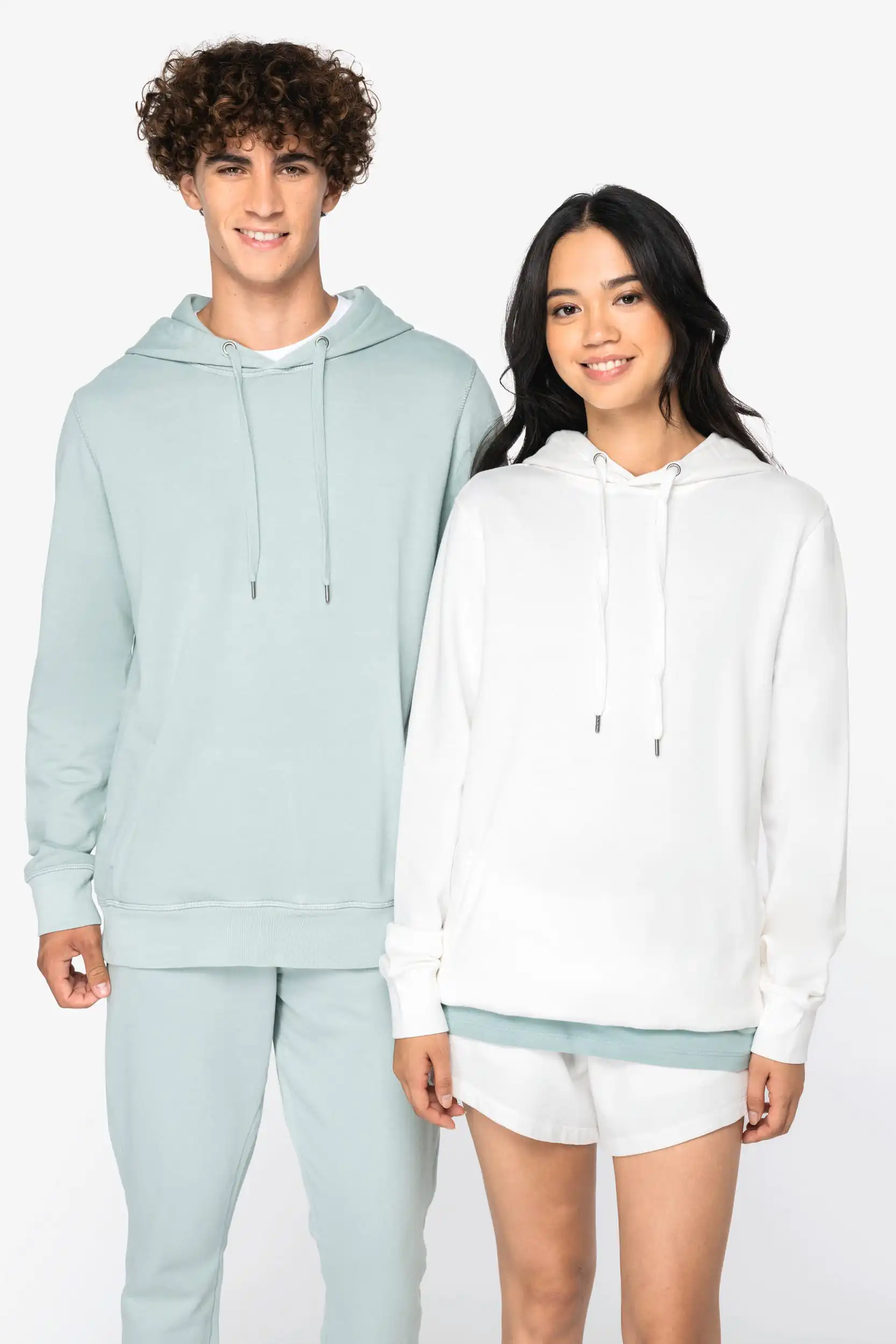 Ecologische uniseks sweater met capuchon French Terry