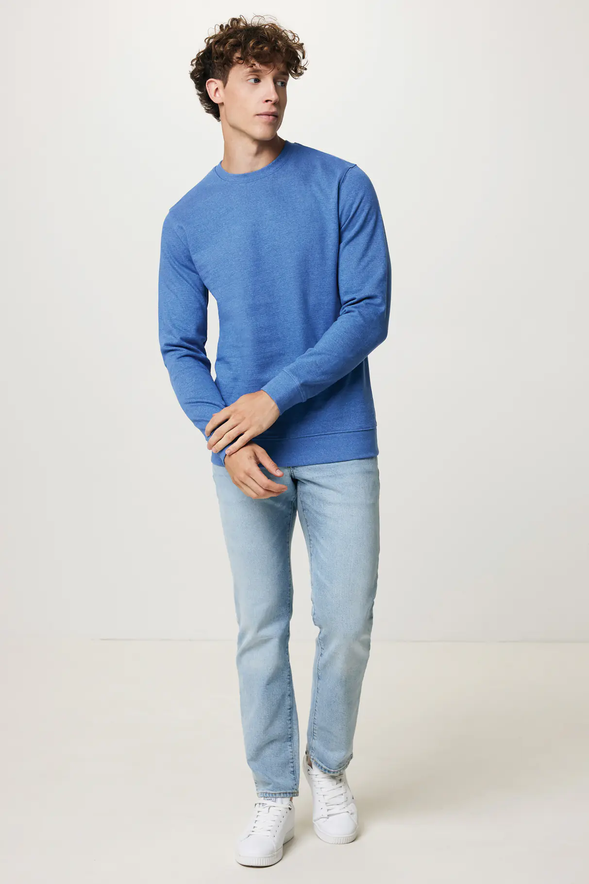 IQONIQ Denali gerecycled katoen sweater ongeverfd