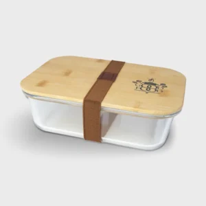 Roby glazen lunchtrommel met bamboe deksel