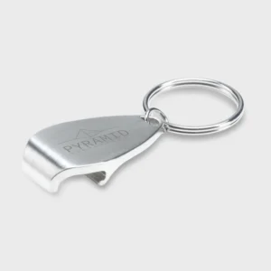 Sleutelhanger met matmetalen flesopener
