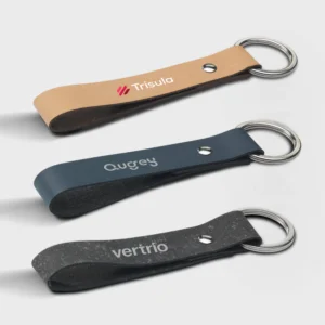 Gerecyclede leren sleutelhanger