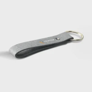 Gerecycled denim textiel sleutelhanger