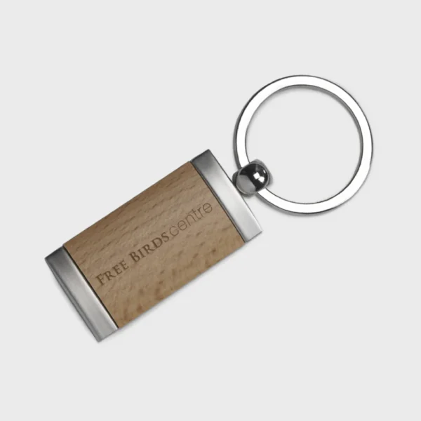 Sleutelhanger van beukenhout