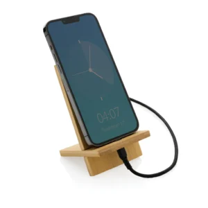 Alternative view of Bamboe telefoonstandaard in kraft verpakking