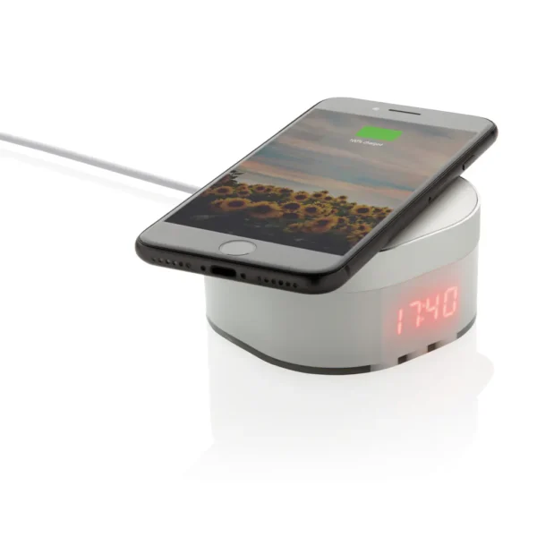 Aria 5W draadloze oplader met digitale klok - Afbeelding 5