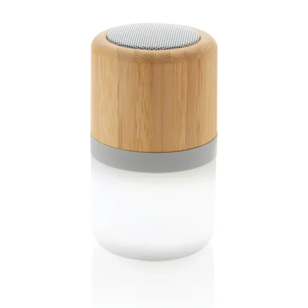 Draadloze bamboe 3W speaker met sfeerlicht - Afbeelding 3