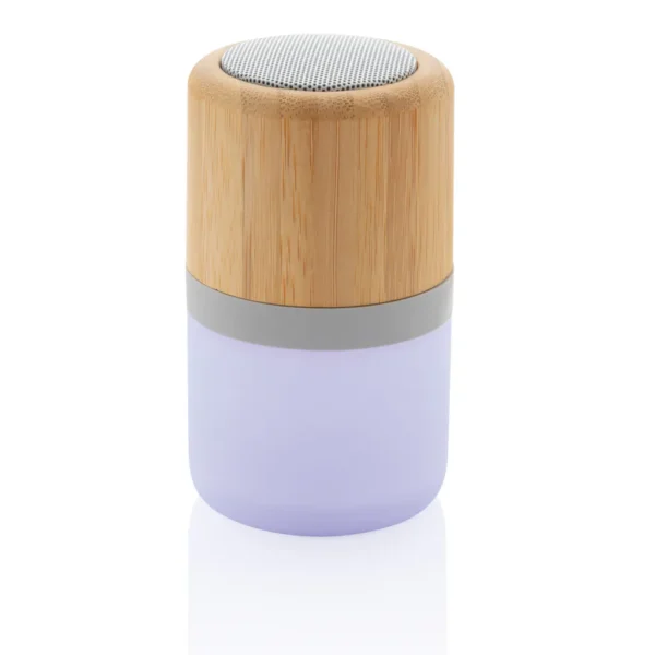 Draadloze bamboe 3W speaker met sfeerlicht - Afbeelding 5