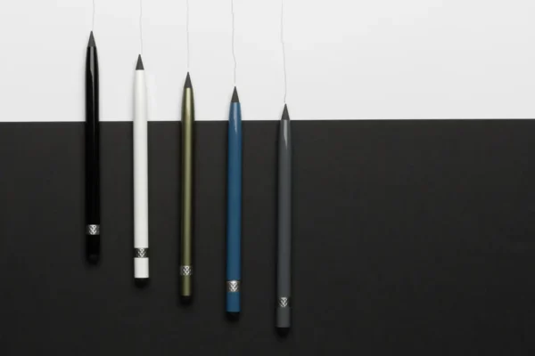Aluminium inktloze pen met gum - Afbeelding 5