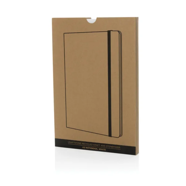 Craftstone A5 gerecycled kraft- en steenpapier notitieboek - Afbeelding 14