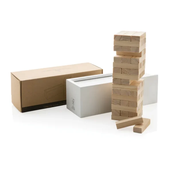 Deluxe houten tuimeltoren stapelspel - Afbeelding 6