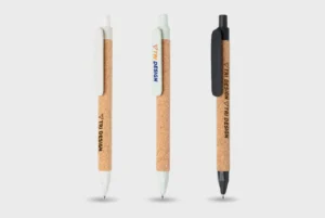Pen van gerecycled tarwestro en kurk