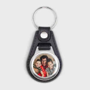 Gepersonaliseerde sleutelhanger van imitatieleer met foto