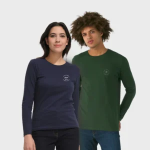 B&C Lange Mouwen Lichtgewicht T-shirt