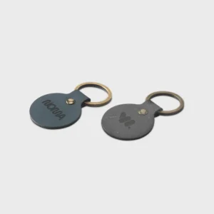 Gerecyclede leren ronde sleutelhanger