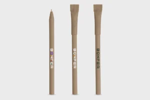 Bruine pen van gerecycled papier