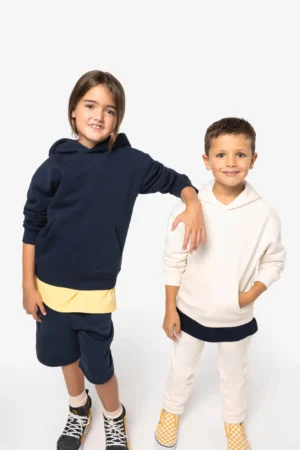 Duurzame oversized kindersweater met capuchon