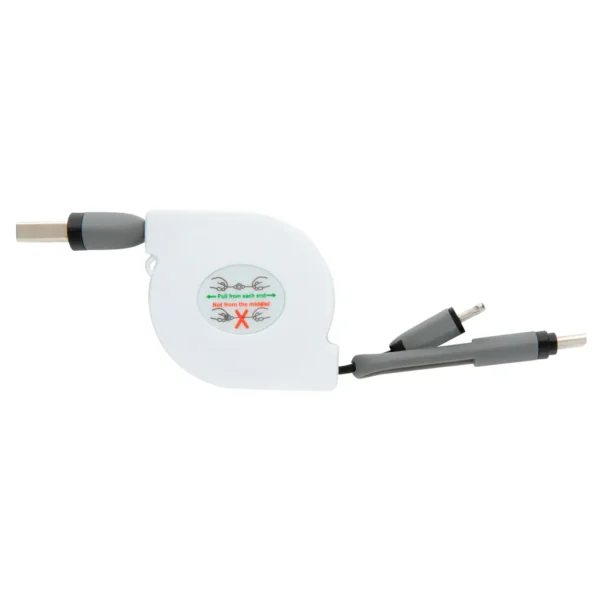 3-in-1 kabel met oprolmechanisme - Afbeelding 7