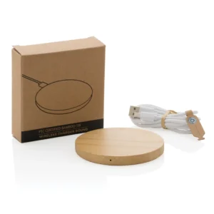 Alternative view of Bamboe 5W draadloze oplader rond