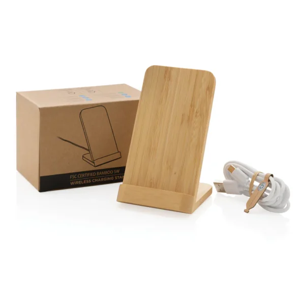 Bamboe 5W draadloze oplaadstandaard - Afbeelding 3
