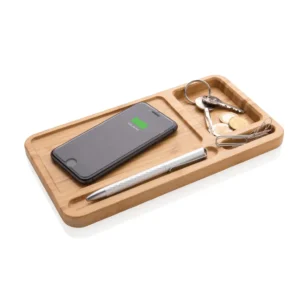 Alternative view of Bamboe bureau-organizer 10W draadloze oplader