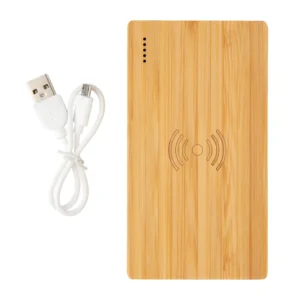 Alternative view of Bamboe 4.000 mAh powerbank met 5W draadloze oplader