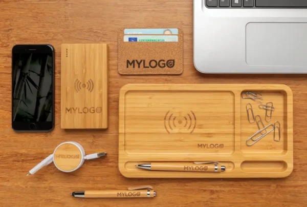 Bamboe 4.000 mAh powerbank met 5W draadloze oplader - Afbeelding 10