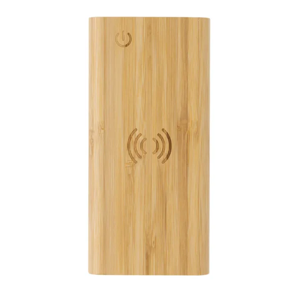 Bamboe 8.000 mAh 5W draadloze powerbank - Afbeelding 4