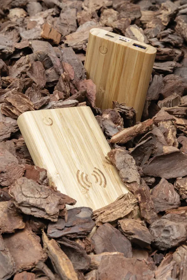Bamboe 8.000 mAh 5W draadloze powerbank - Afbeelding 10