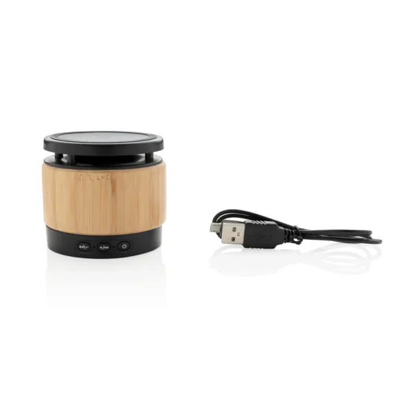 Bamboe 3W speaker met draadloze oplader - Afbeelding 2