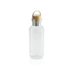 RCS recycled PET fles met bamboe deksel en handvat