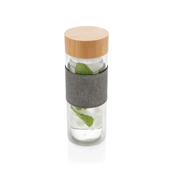 Impact dubbelwandige borosilicaat glazen drinkfles