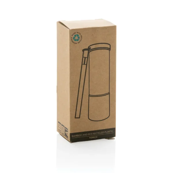 Bamboe- en RCS-gerecycled plastic zaklamp - Afbeelding 4