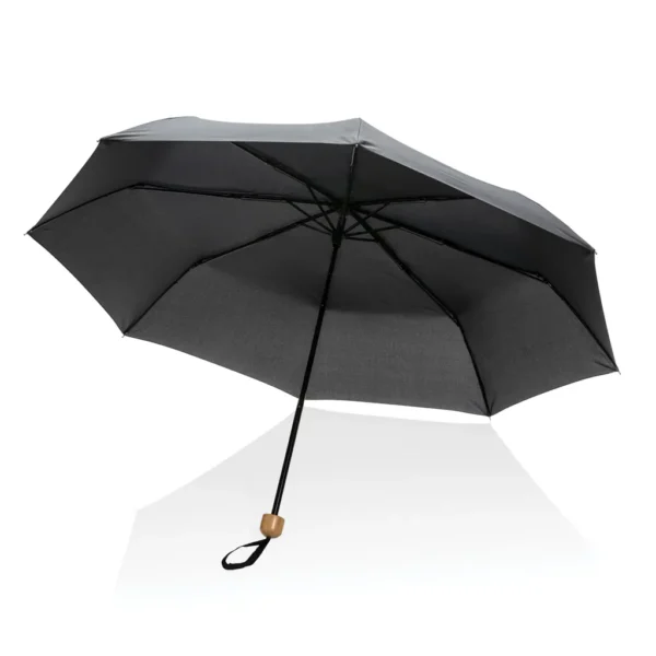 20.5" Impact AWARE RPET 190T pongee bamboe miniparaplu - Afbeelding 4