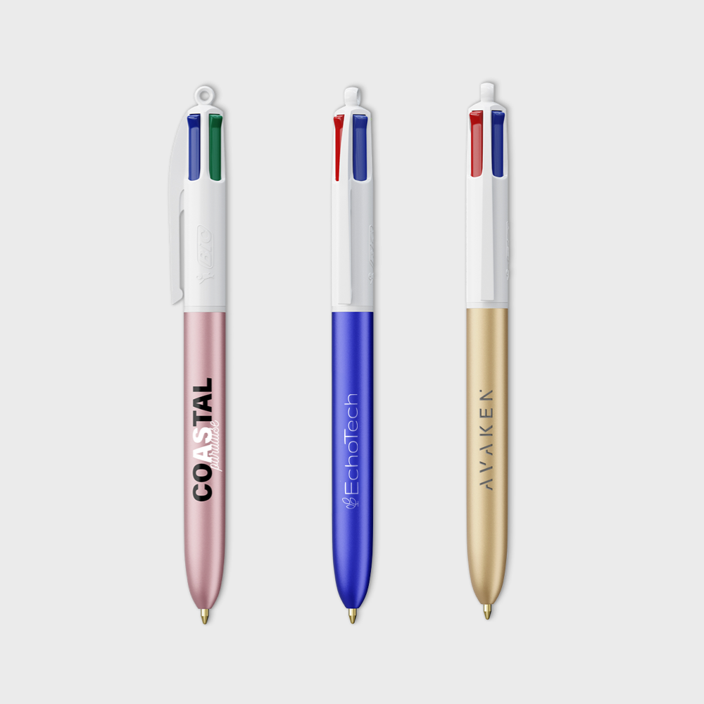 BIC 4 kleuren glans pen
