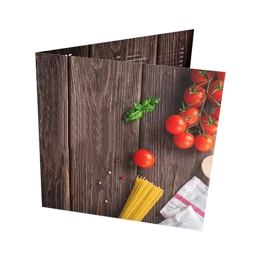 Enkel gevouwen menukaarten