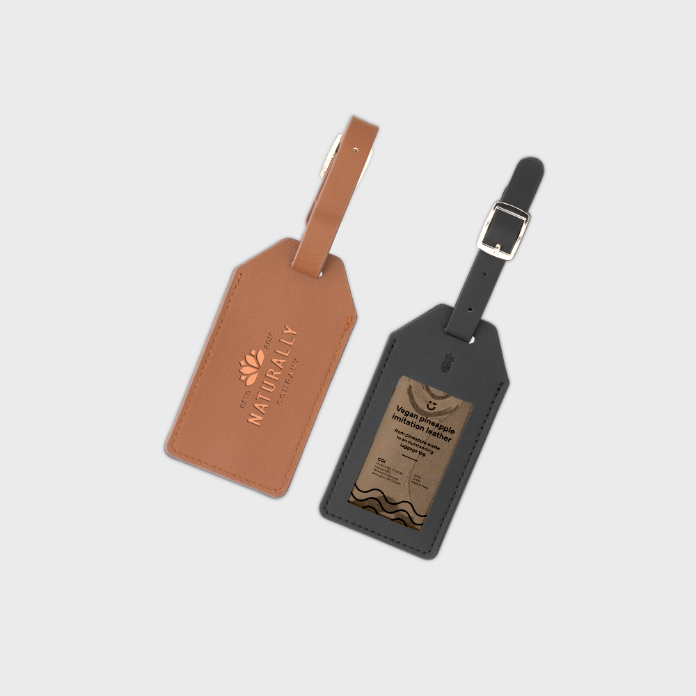 Ananas-imitatieleren bagagelabel