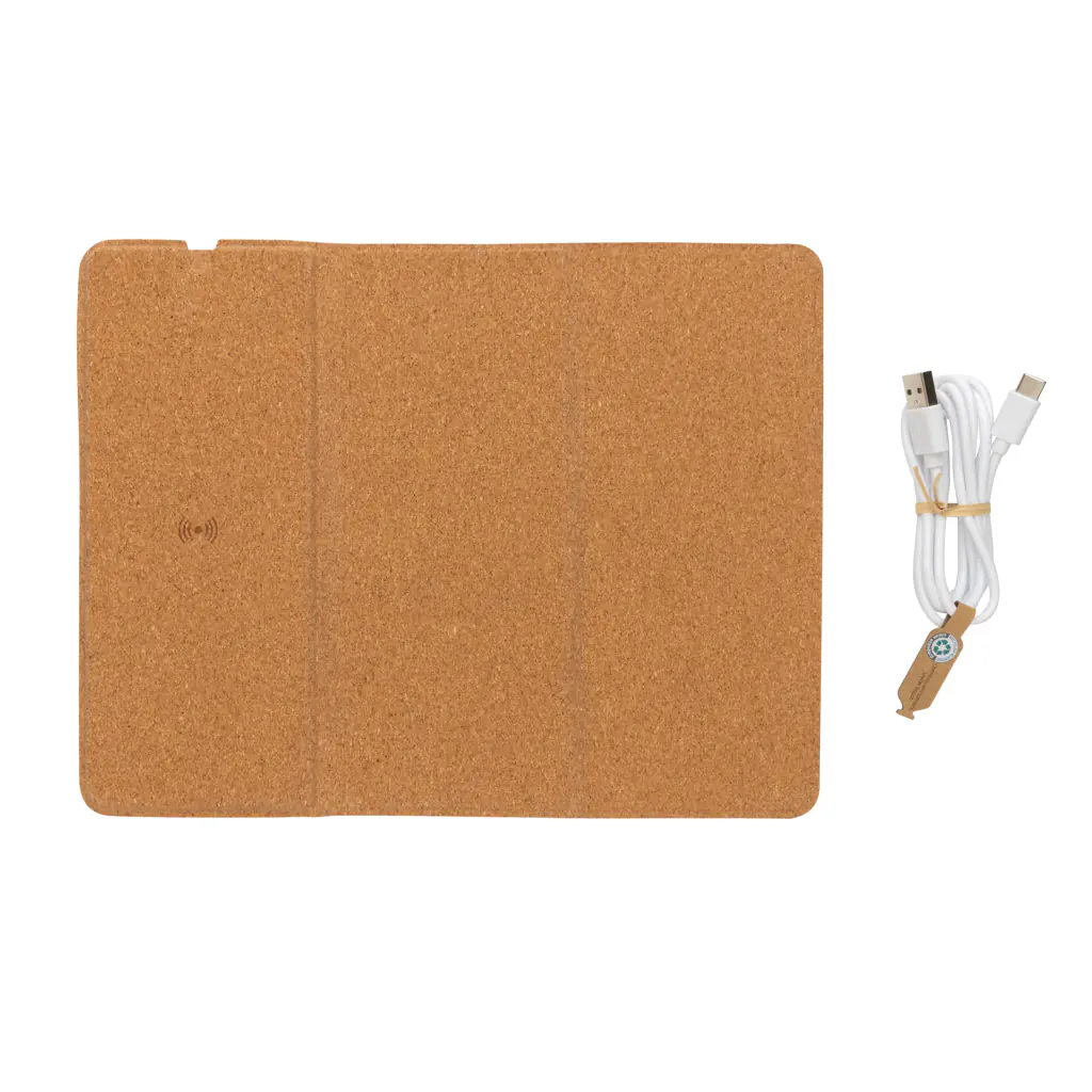Alternative view of 10W draadloze oplaadbare kurken muismat en standaard