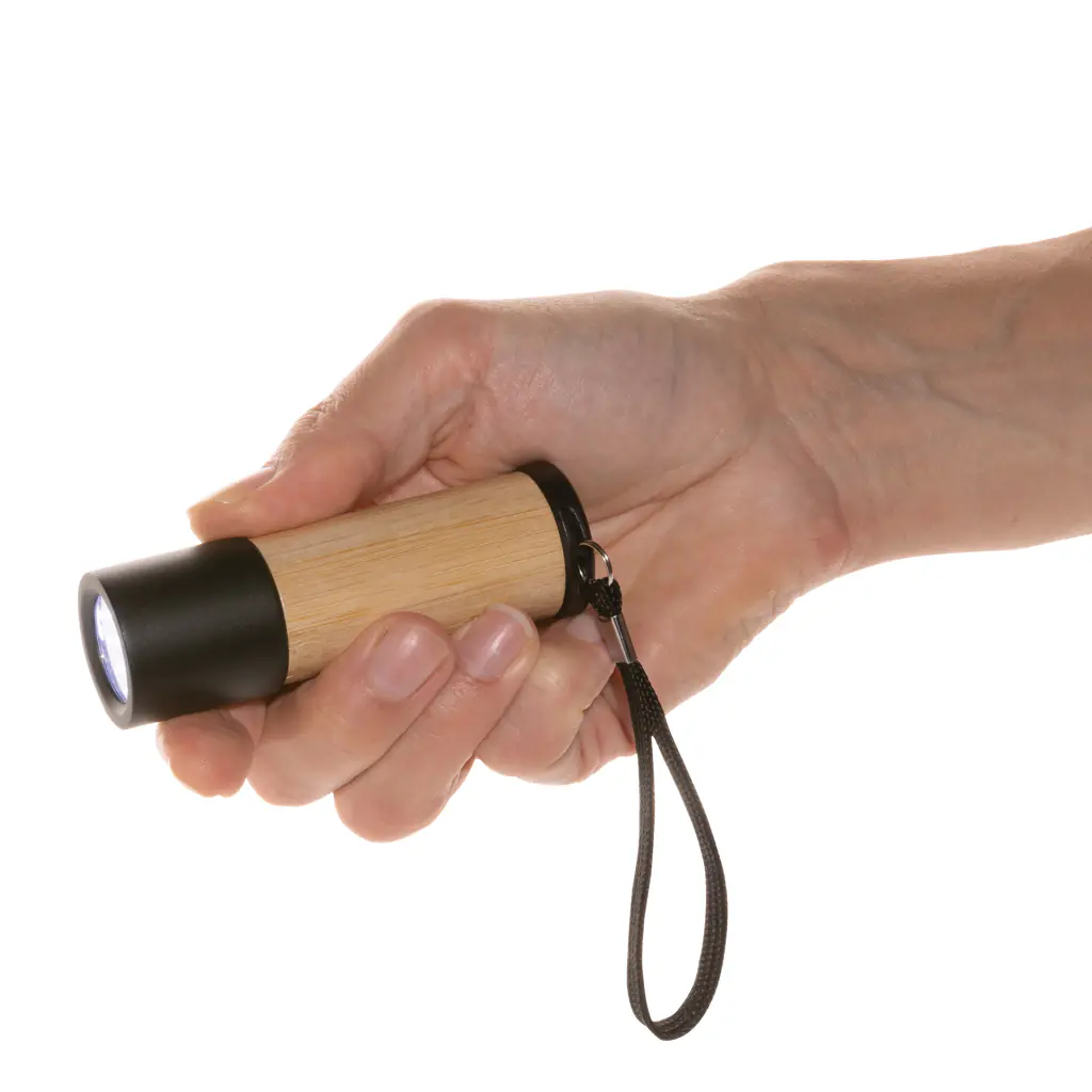 Alternative view of Bamboe- en RCS-gerecycled plastic zaklamp
