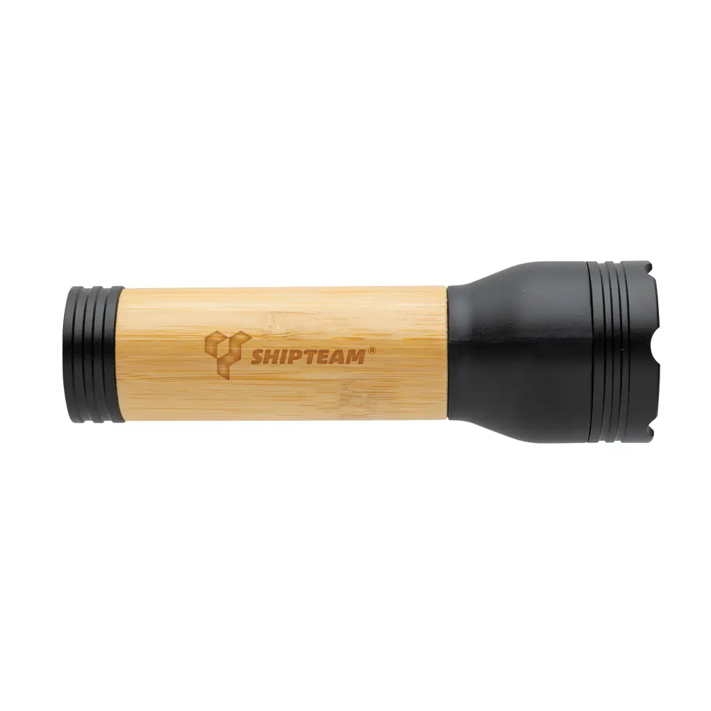 Alternative view of Lucid 3W RCS gerecycled plastic & bamboo zaklamp