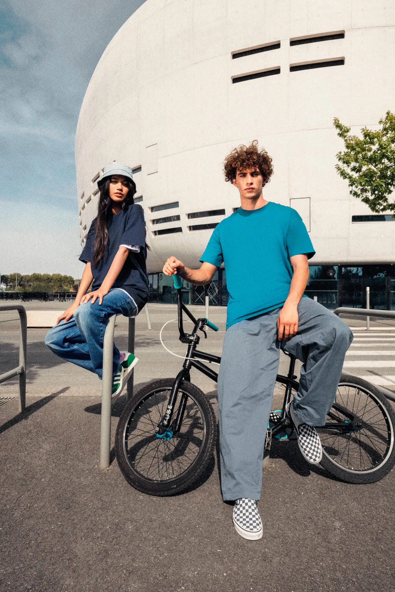 Ecologisch uniseks T-shirt met afhangende mouwen - Afbeelding 6