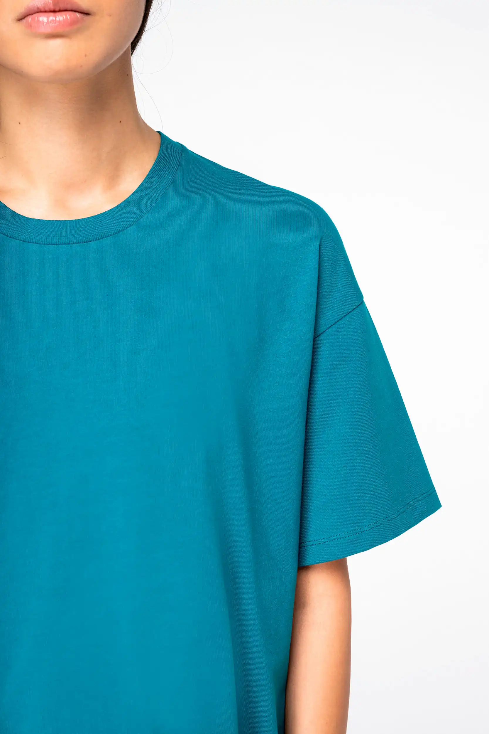 Ecologisch uniseks T-shirt met afhangende mouwen - Afbeelding 7