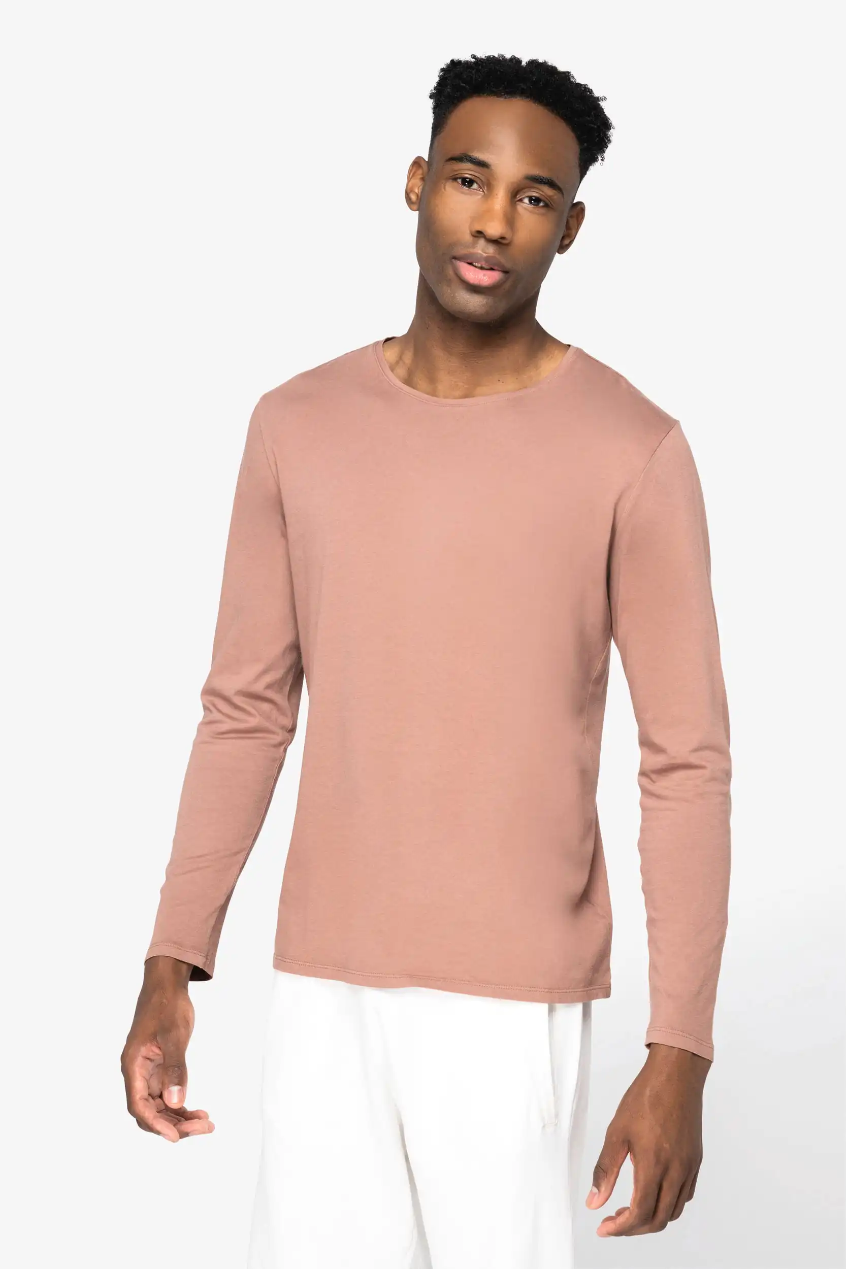 Ecologisch verwassen uniseks T-shirt lange mouwen - Afbeelding 3