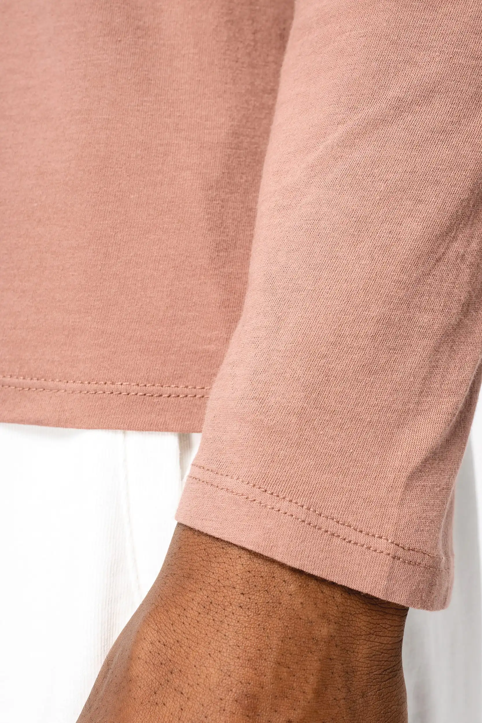 Ecologisch verwassen uniseks T-shirt lange mouwen - Afbeelding 7