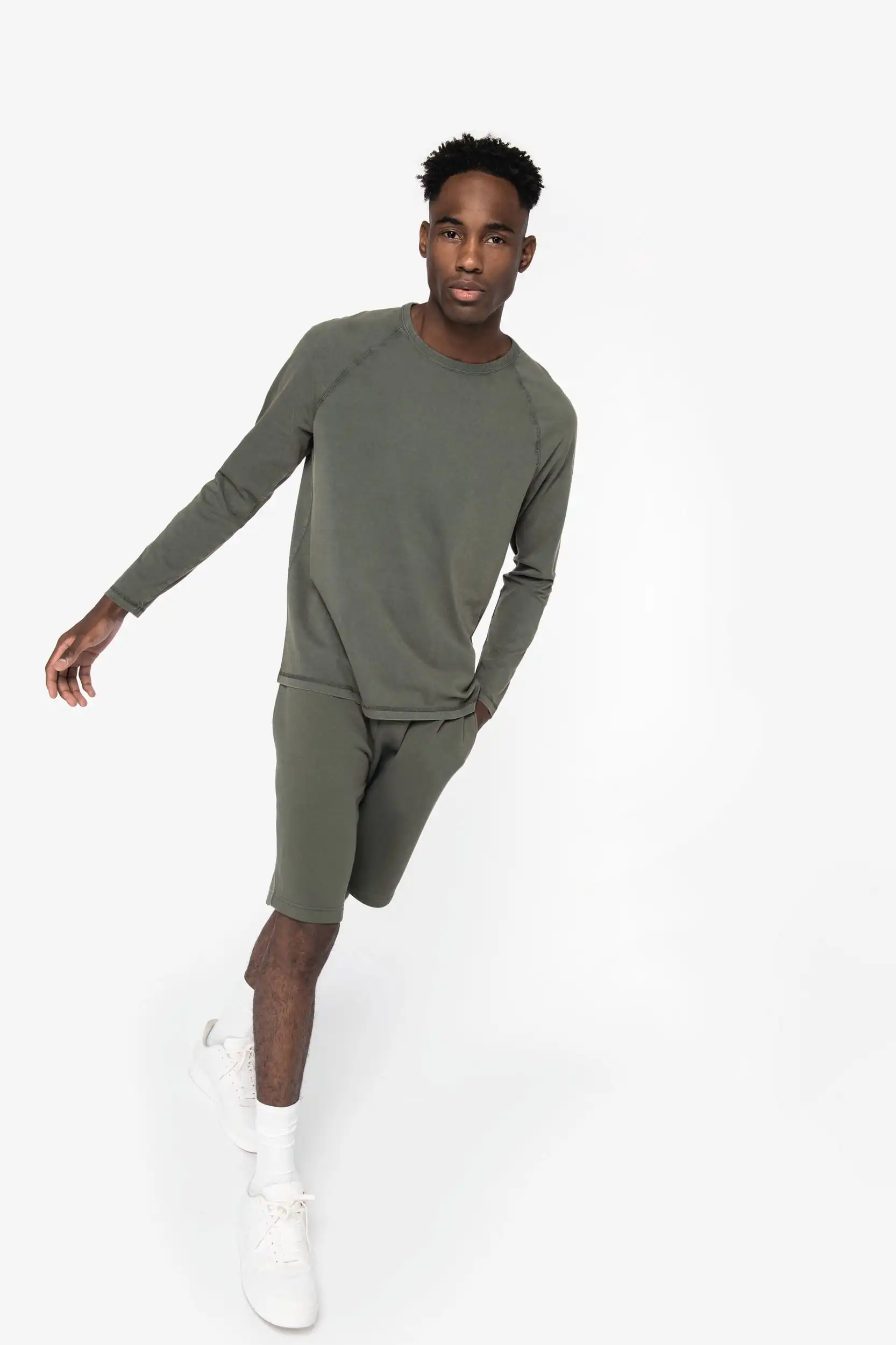 Ecologisch heren-T-shirt met lange raglanmouwen - Afbeelding 7